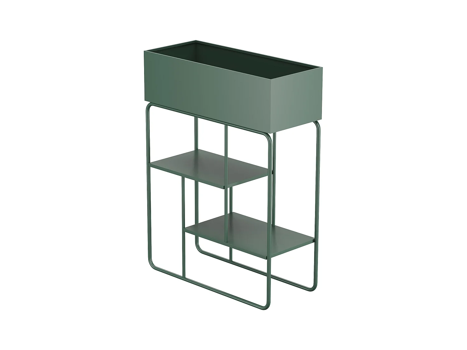 Jardinière sur pied L60 x P25 x H80 cm - vert - ALIPIAL