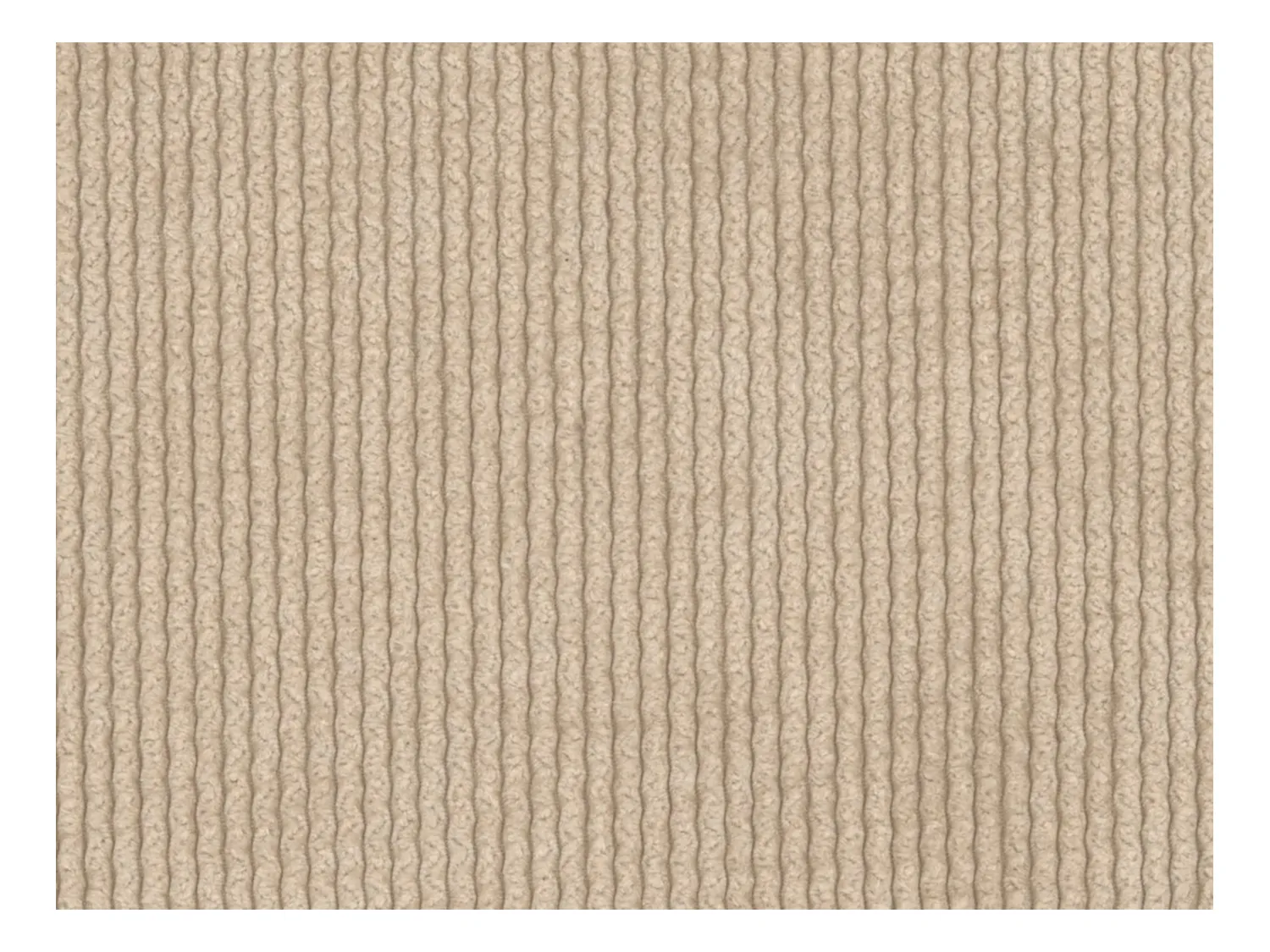 Canapé 3 places et pouf en tissu côtelé fines côtes beige POGNI de Maison Céphy