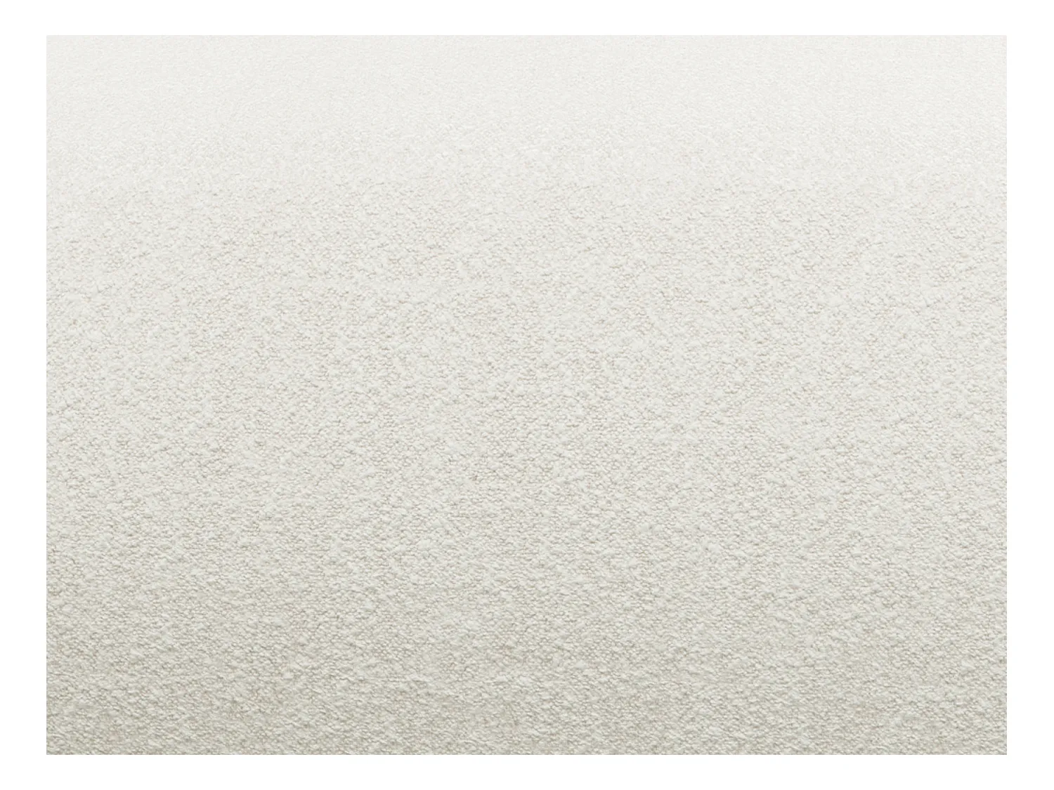 Canapé 3 places et pouf en tissu bouclette blanc POGNI de Maison Céphy