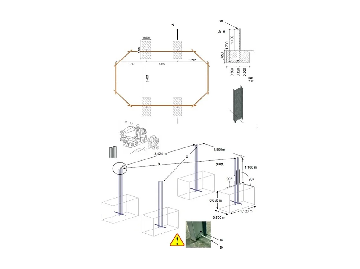 Piscine en bois 5,86x3,86 - H.1,20 m - avec filtration et coffre - BAS747OSPI+SZA - ALTANKA