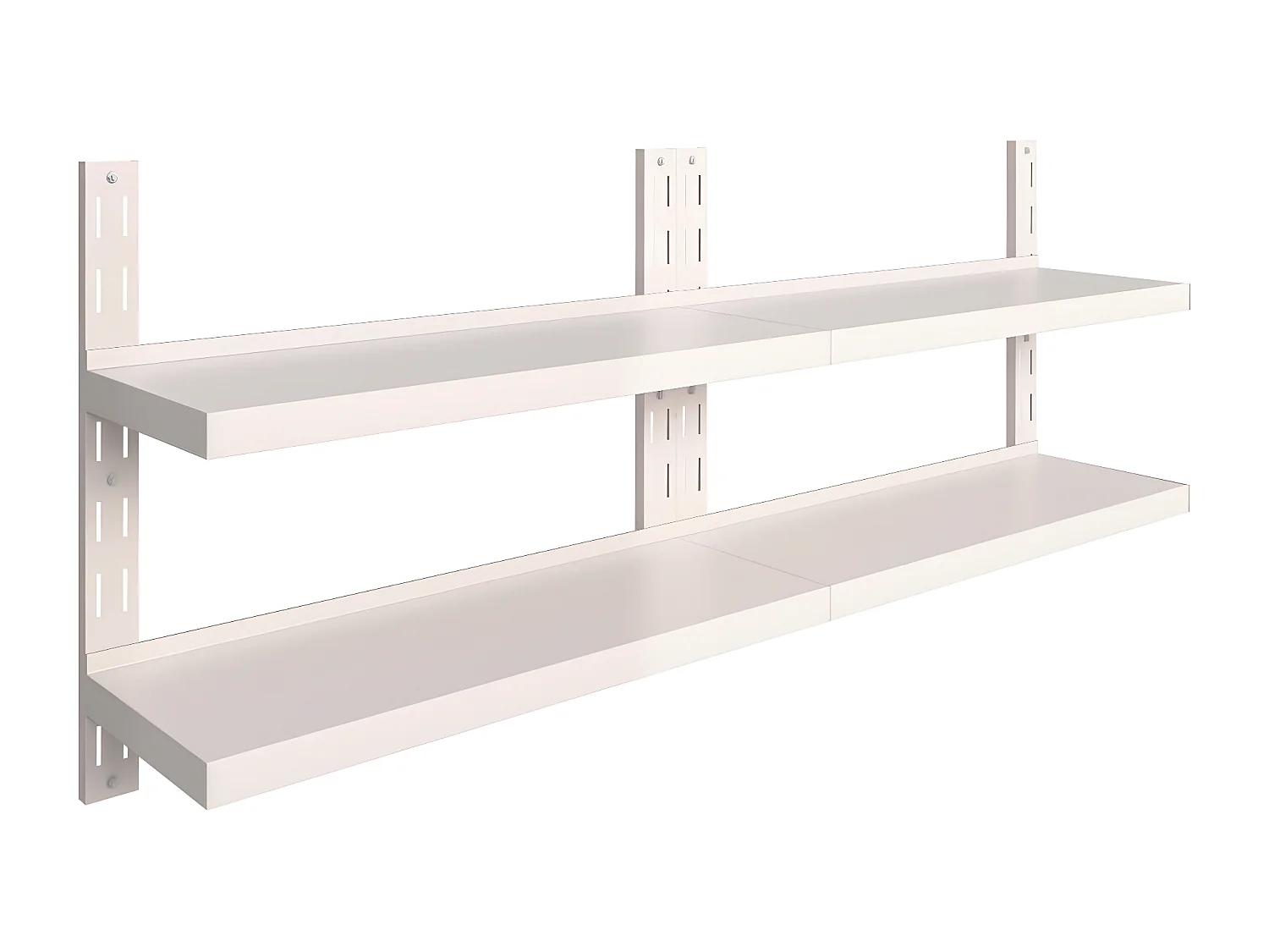 étagères murales flottantes à 2 niveaux 2 pcs Inox 200x30 cm