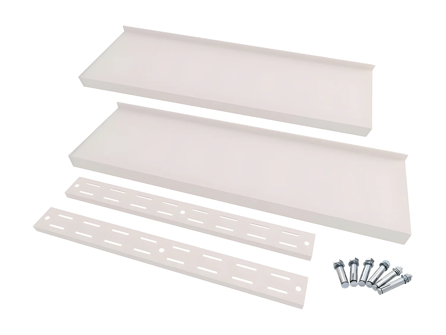 étagères murales flottantes à 2 niveaux 2 pcs Inox 200x30 cm