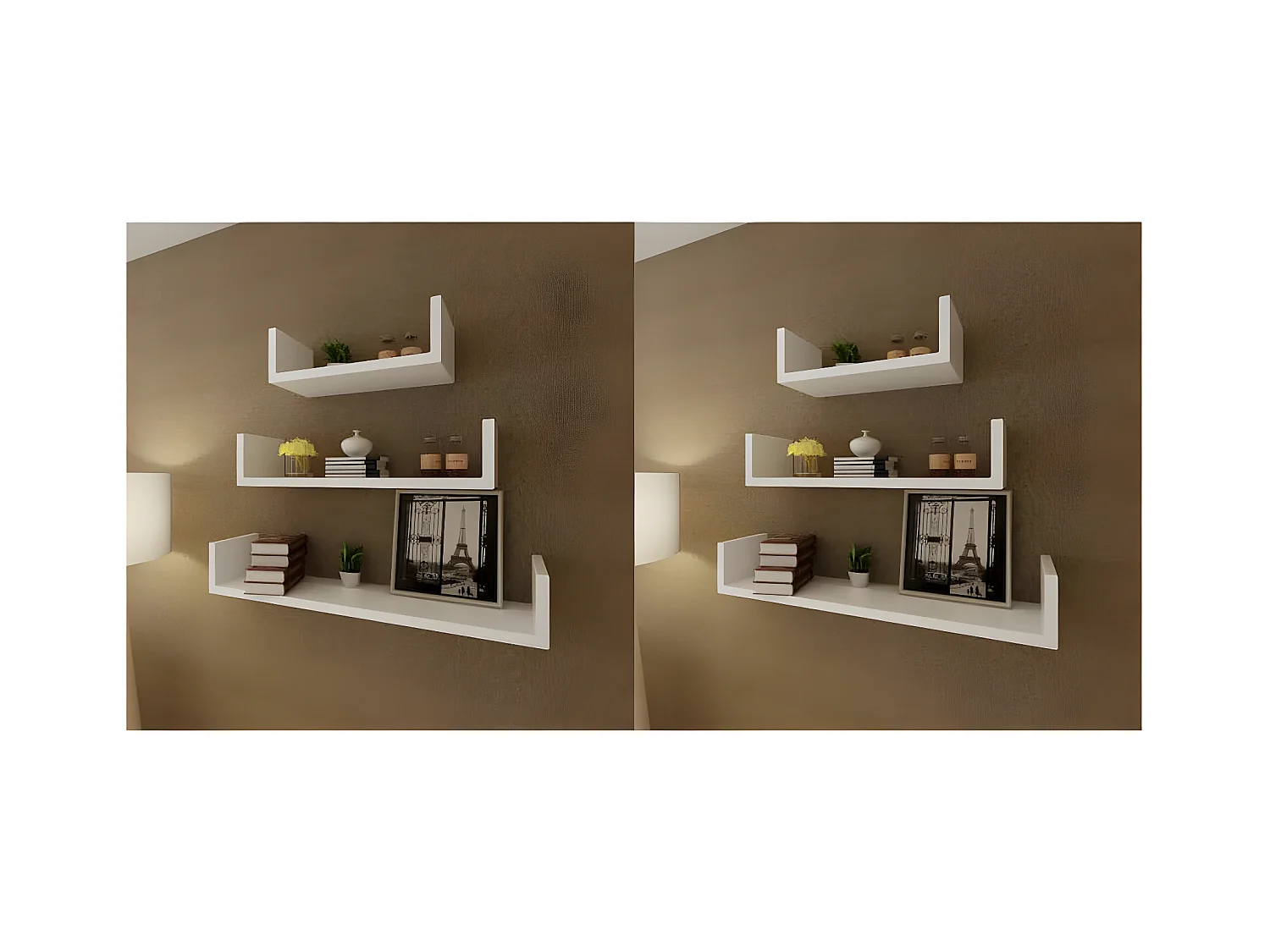 étagères murales 6 pcs Blanc
