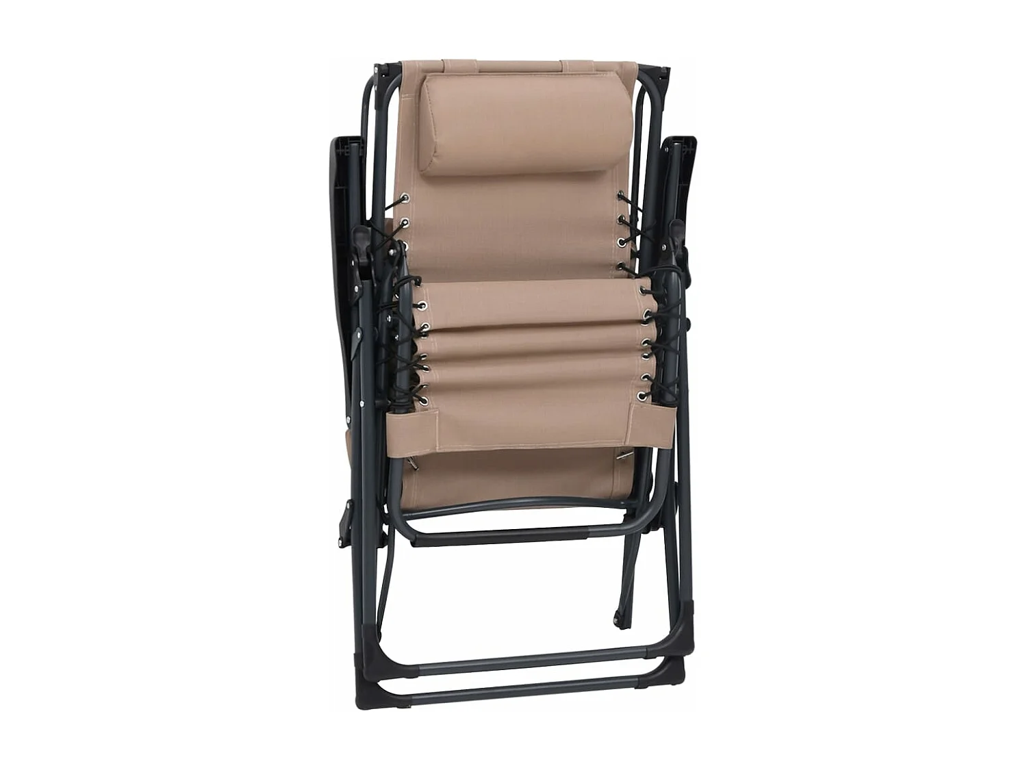 Opvouwbare terrasstoelen 2 stuks Textilène Taupe