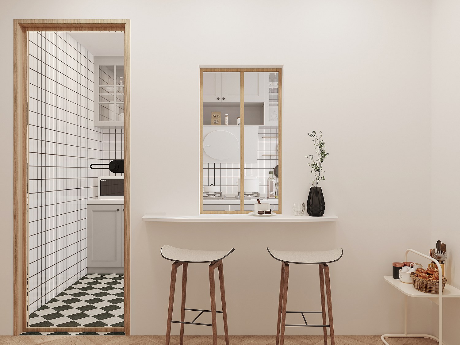 Vente-unique Atelier-Glaswand - 60 X 105 Cm - Thermolackiertes Aluminium - Holzfarben Hell - Bayview