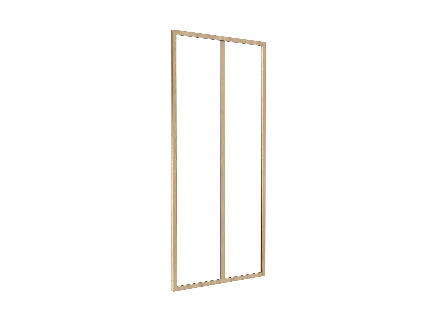 Cristalera tipo taller de aluminio termolacado - 60x130 cm - Natural claro - BAYVIEW