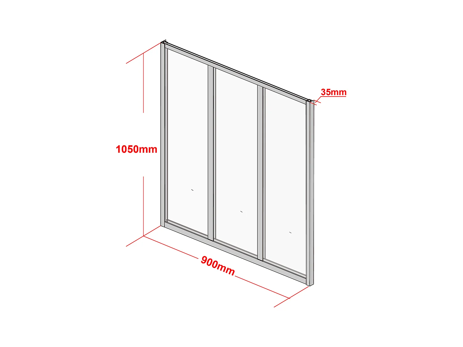 Værkstadighed plasticliff i thermolakket aluminium - 90x105 cm - Lys naturel - BAYVIEW