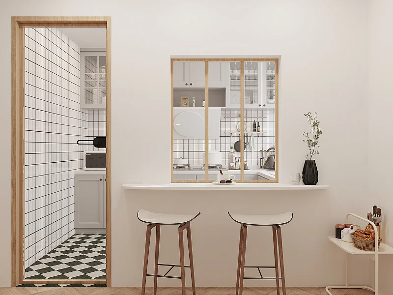 Verrière atelier en aluminium thermolaqué - 90x105 cm - Naturel clair - BAYVIEW