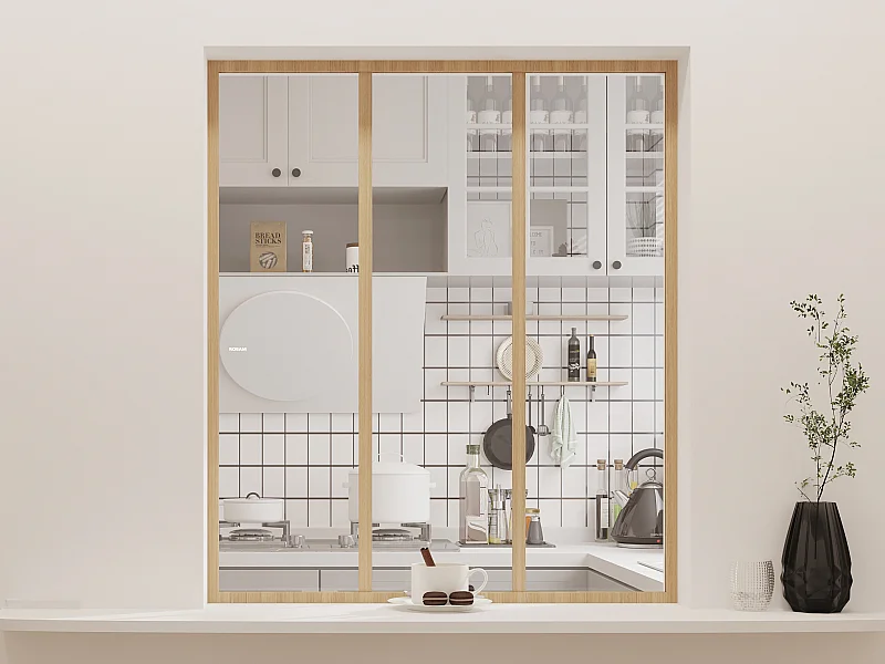 Vetrata atelier 90x130 cm in Alluminio termolaccato Naturale chiaro  - BAYVIEW