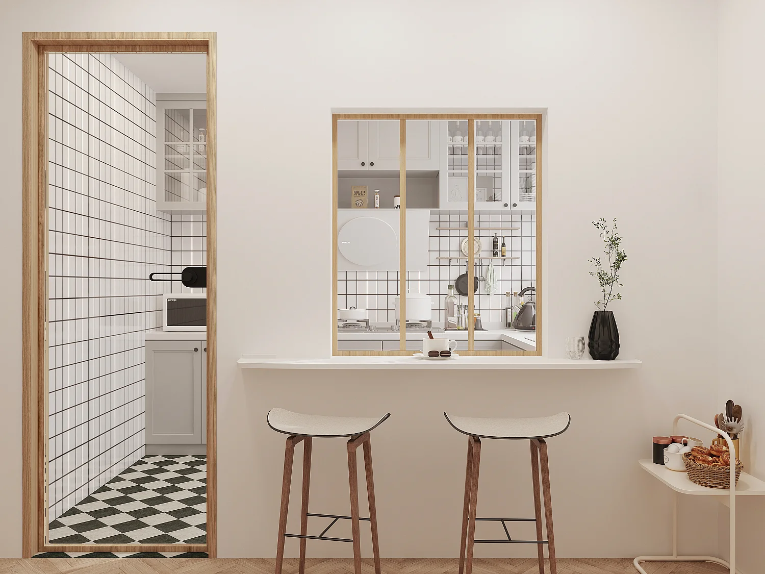 Verrière atelier en aluminium thermolaqué - 90x130 cm - Naturel clair - BAYVIEW