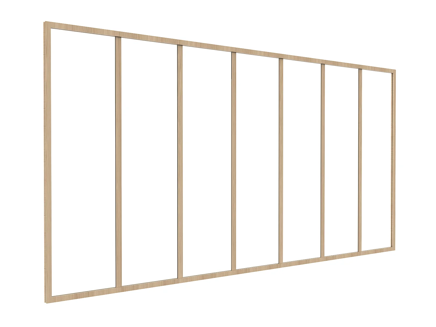 Verrière atelier en aluminium thermolaqué - 210x105 cm - Naturel clair - BAYVIEW