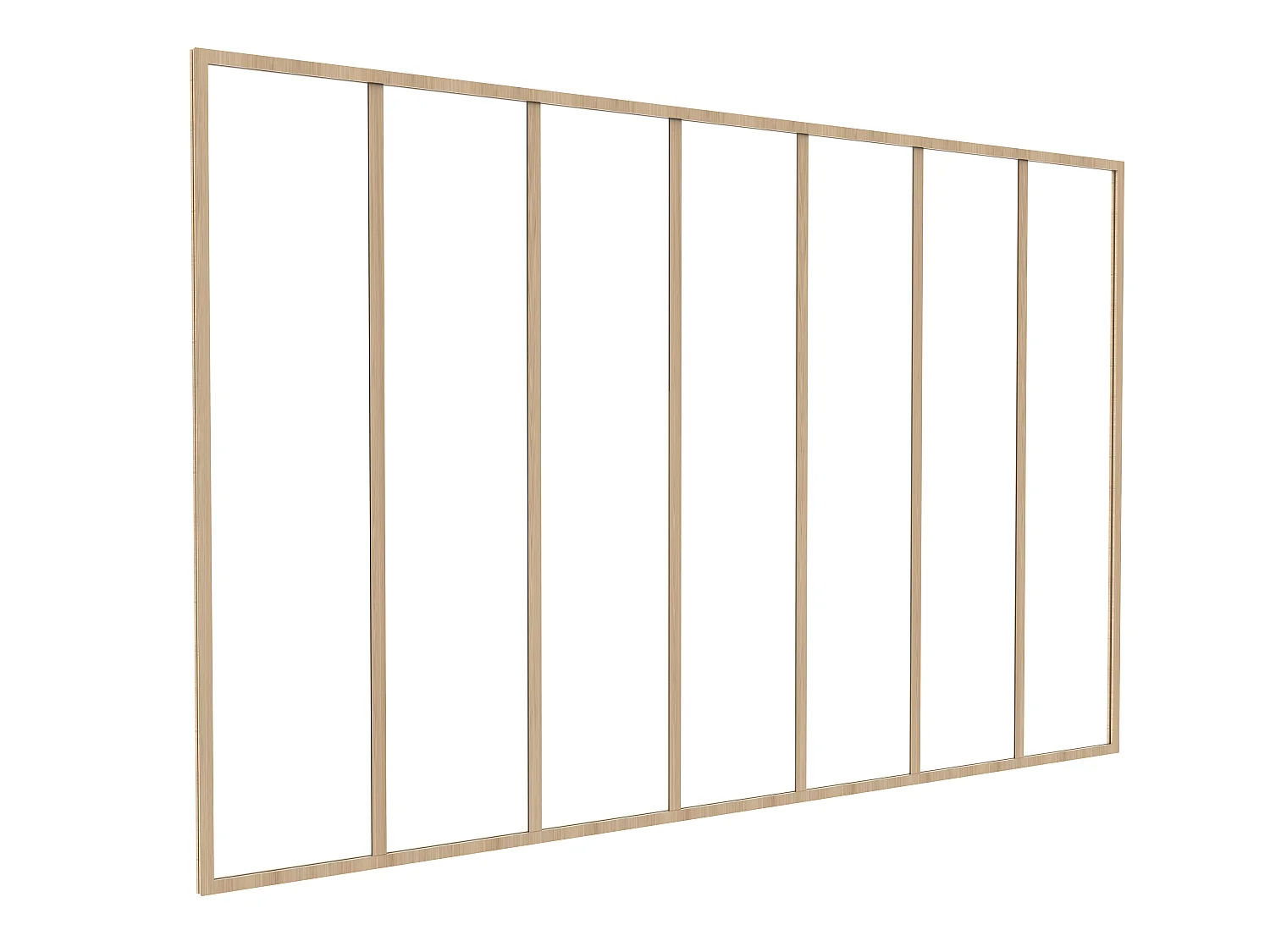 Verrière atelier en aluminium thermolaqué - 210x130 cm - Naturel clair - BAYVIEW