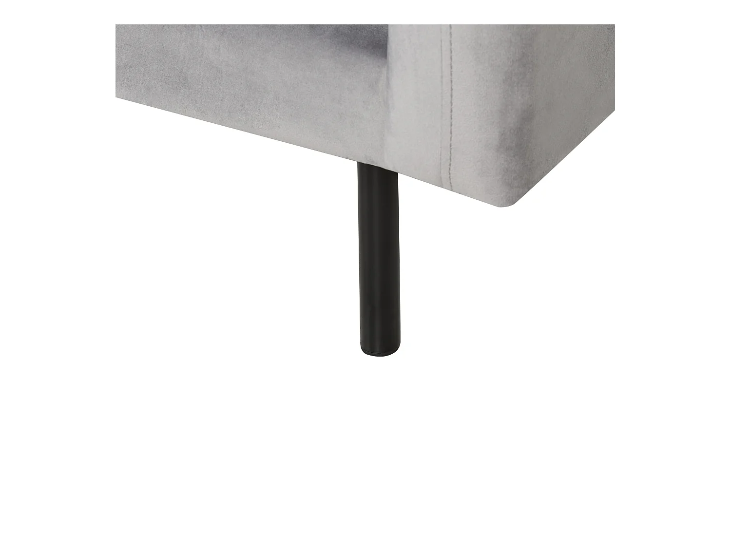 Ecksofa VINTERBRO Samtstoff Grau 4-Sitzer rechtsseitig