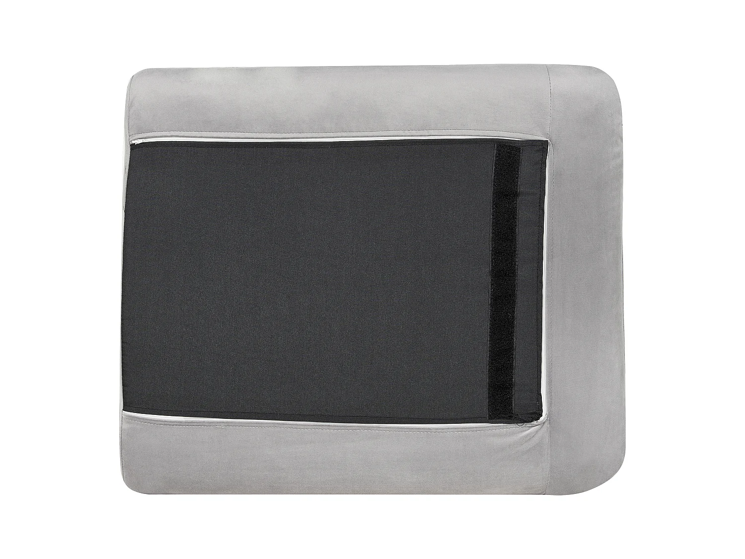 Ecksofa VINTERBRO Samtstoff Grau 4-Sitzer rechtsseitig