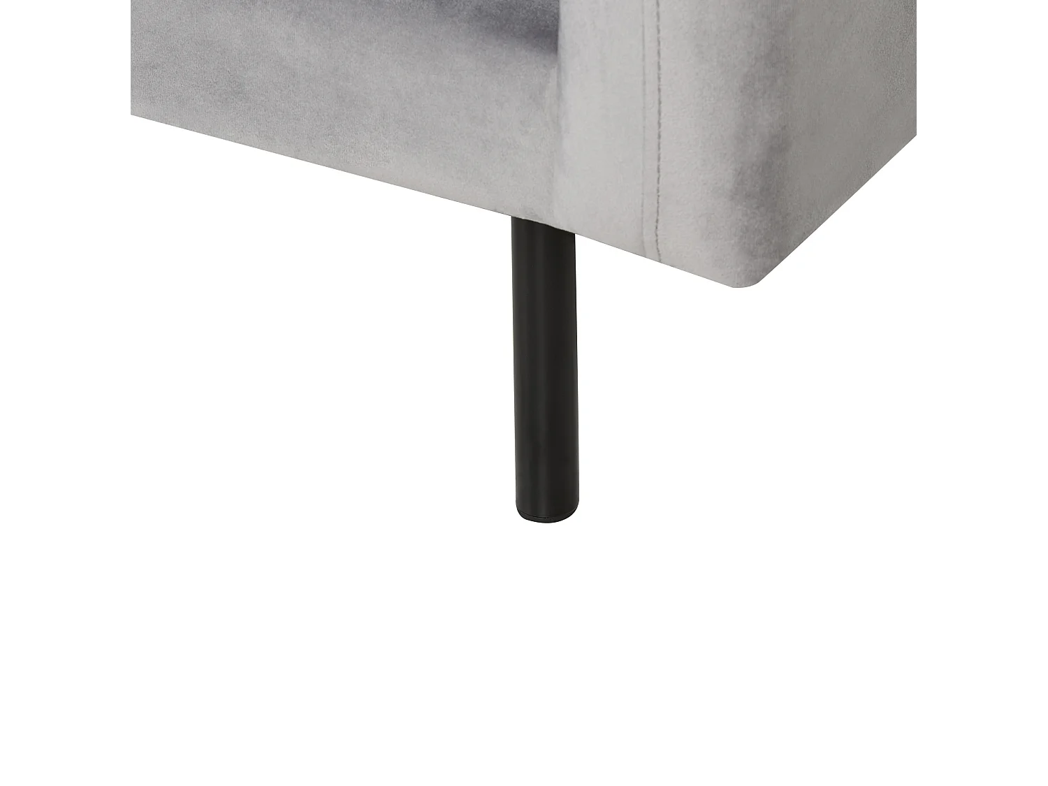 Sofá esquinero VINTERBRO Terciopelo Gris 4 plazas Derecha