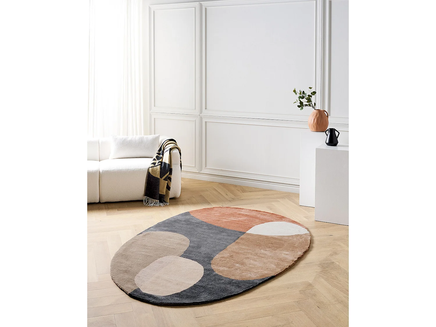 Tapis en viscose 160 x 230 cm multicolore KAFAR