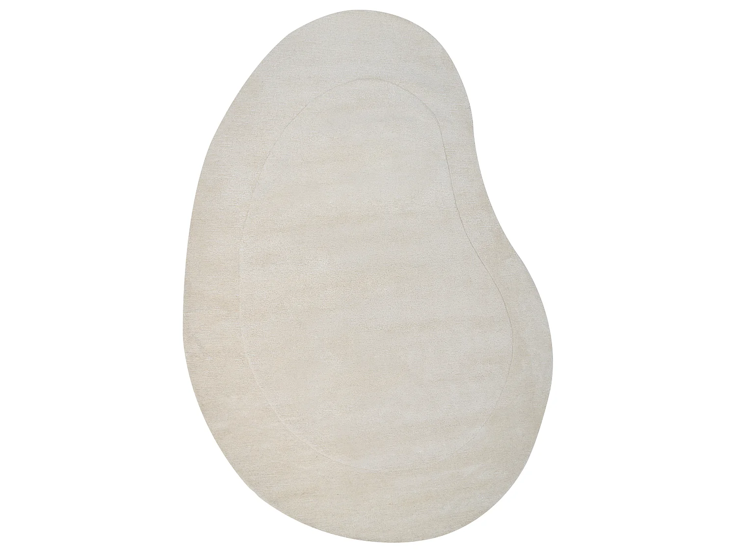 Teppich Viskose hellbeige 160 x 230 cm Kurzflor MASSO