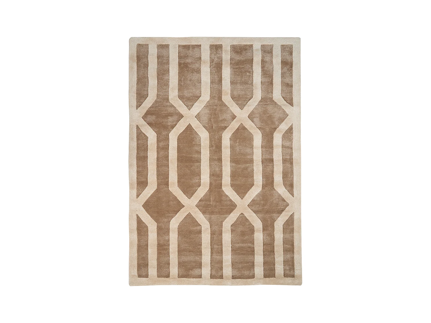 Tapis MAHRIN Beige 160 x 230 cm Soie artificielle