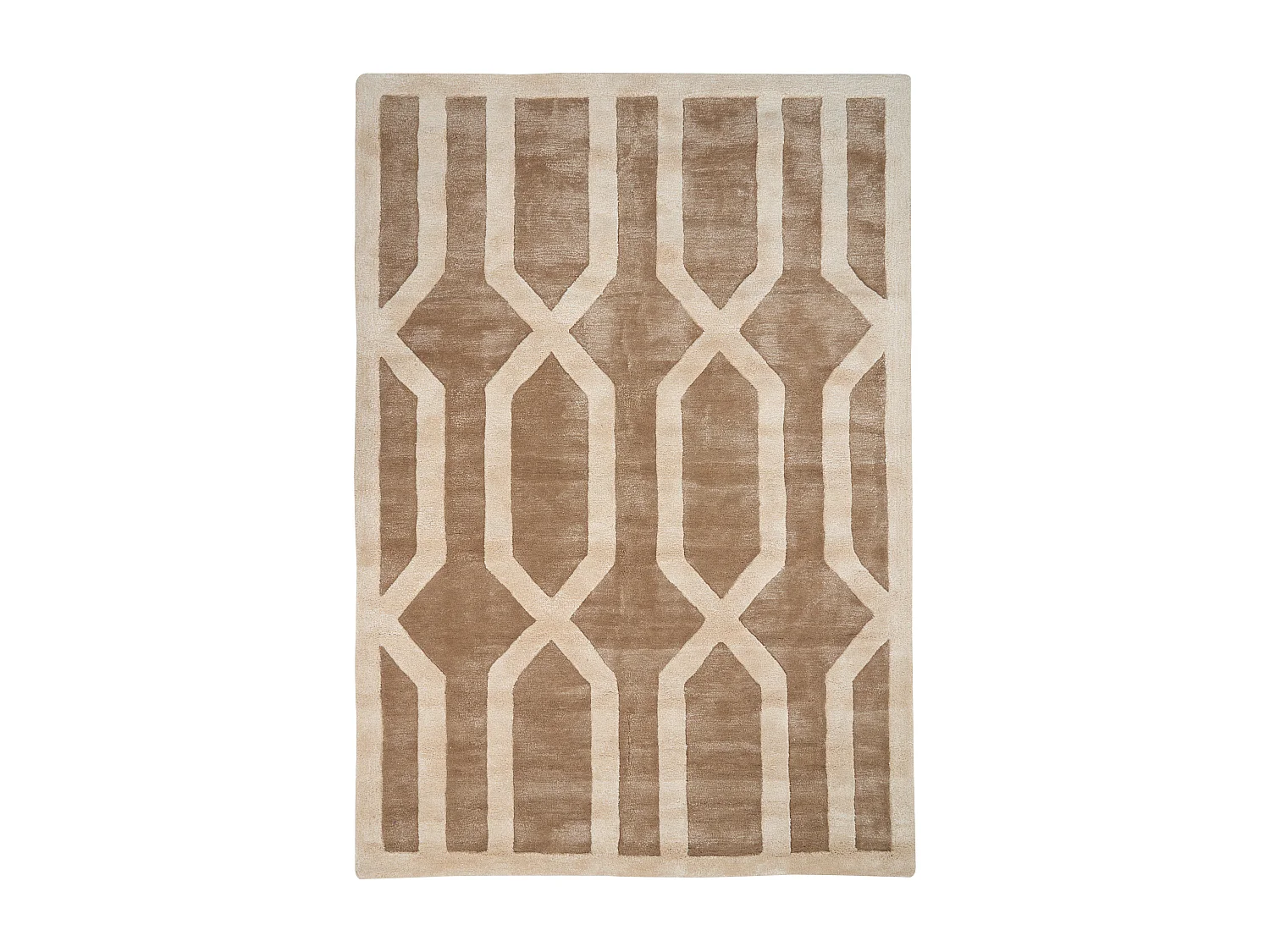 Vloerkleed viscose beige/bruin 160 x 230 cm MAHRIN
