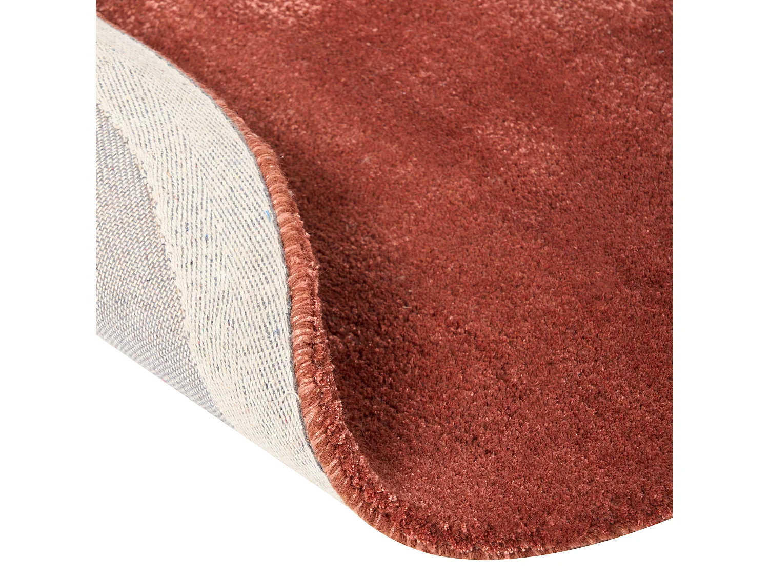 Teppich Viskose dunkelrot 160 x 230 cm Kurzflor TANDO