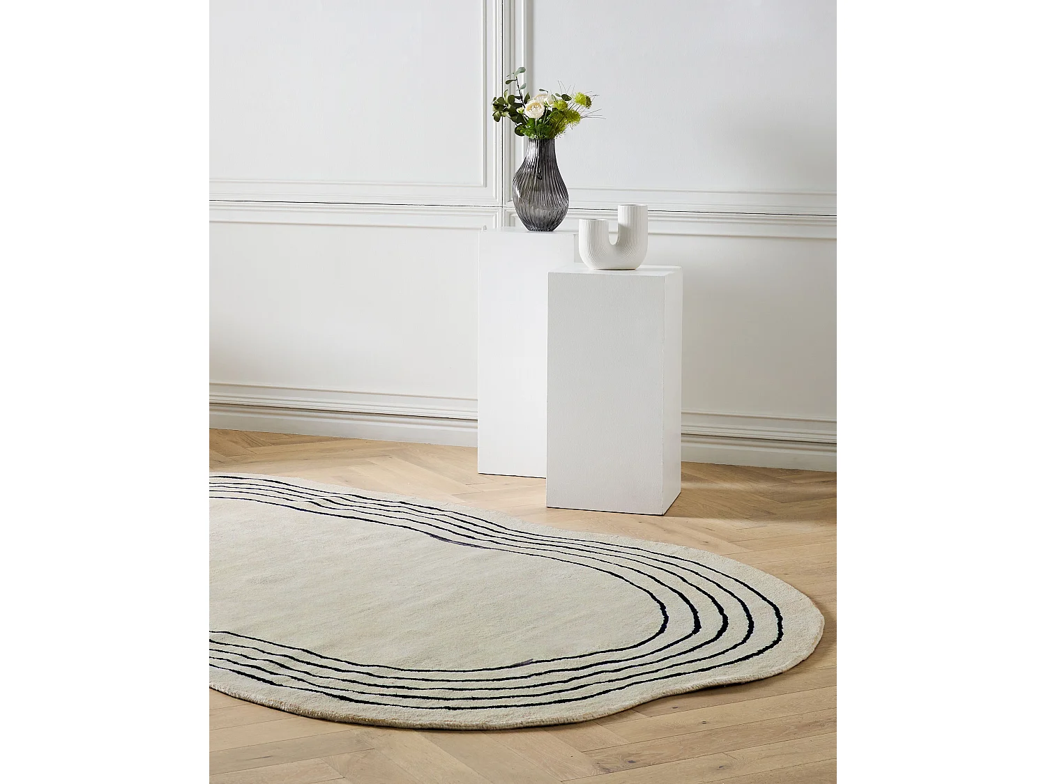 Tapis RAMZAN Beige 200 x 300 cm Soie artificielle