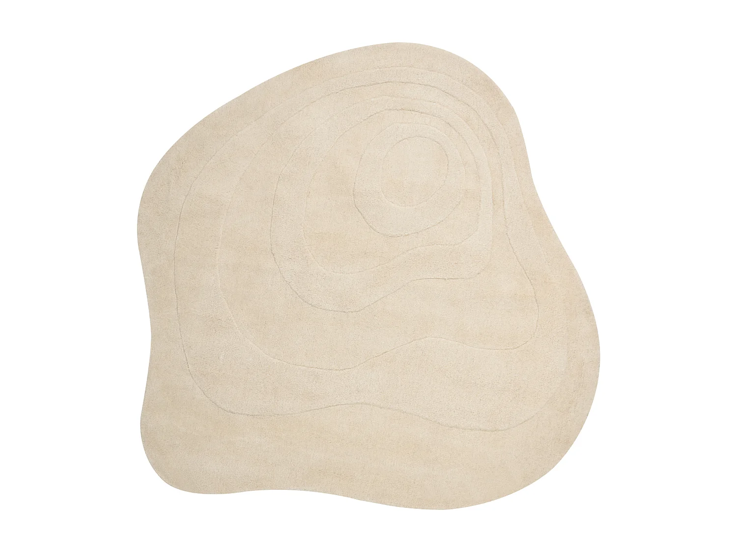 Tapis GORANO Beige clair 160 x 160 cm Soie artificielle