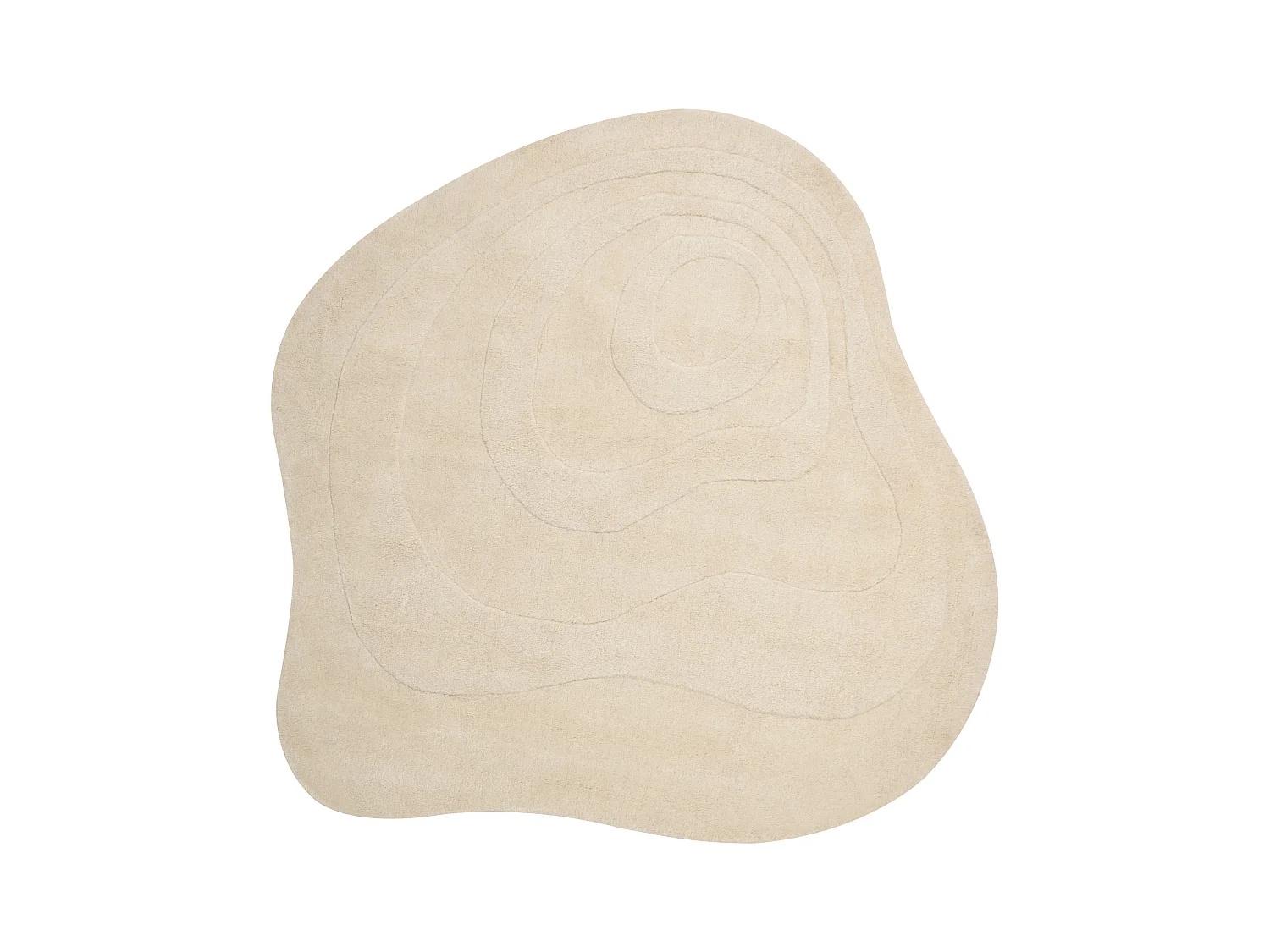 Tapis GORANO Beige clair 160 x 160 cm Soie artificielle