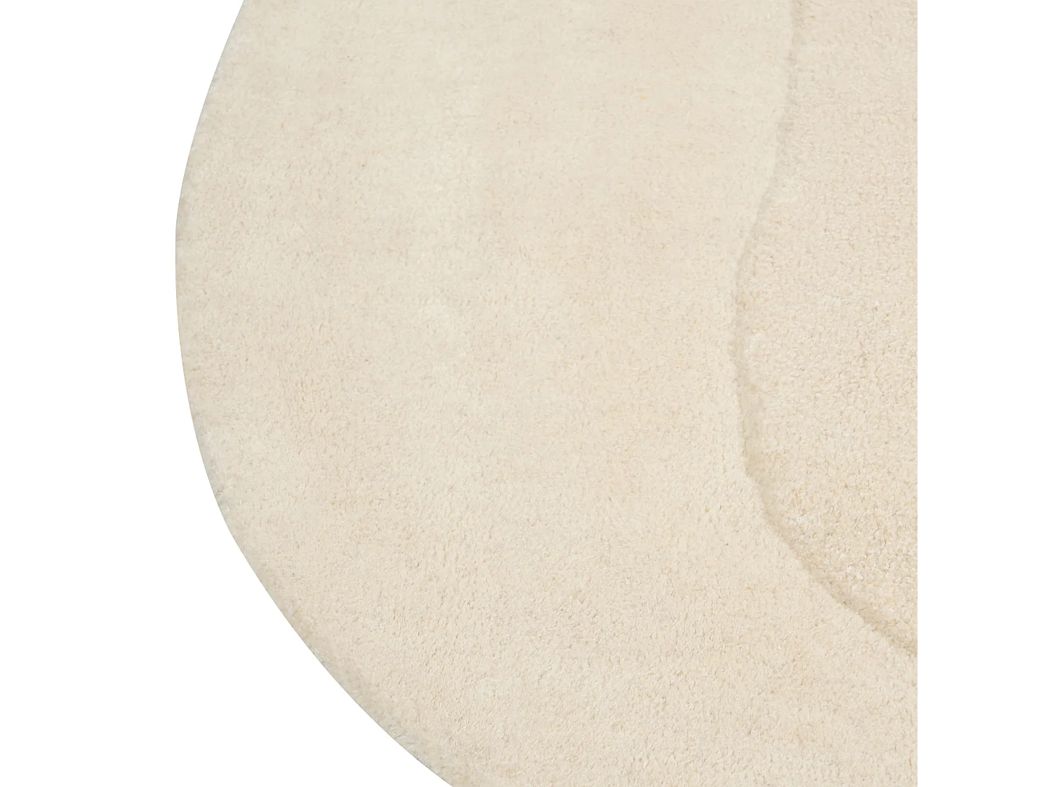 Vloerkleed viscose beige 160 x 160 cm GORANO