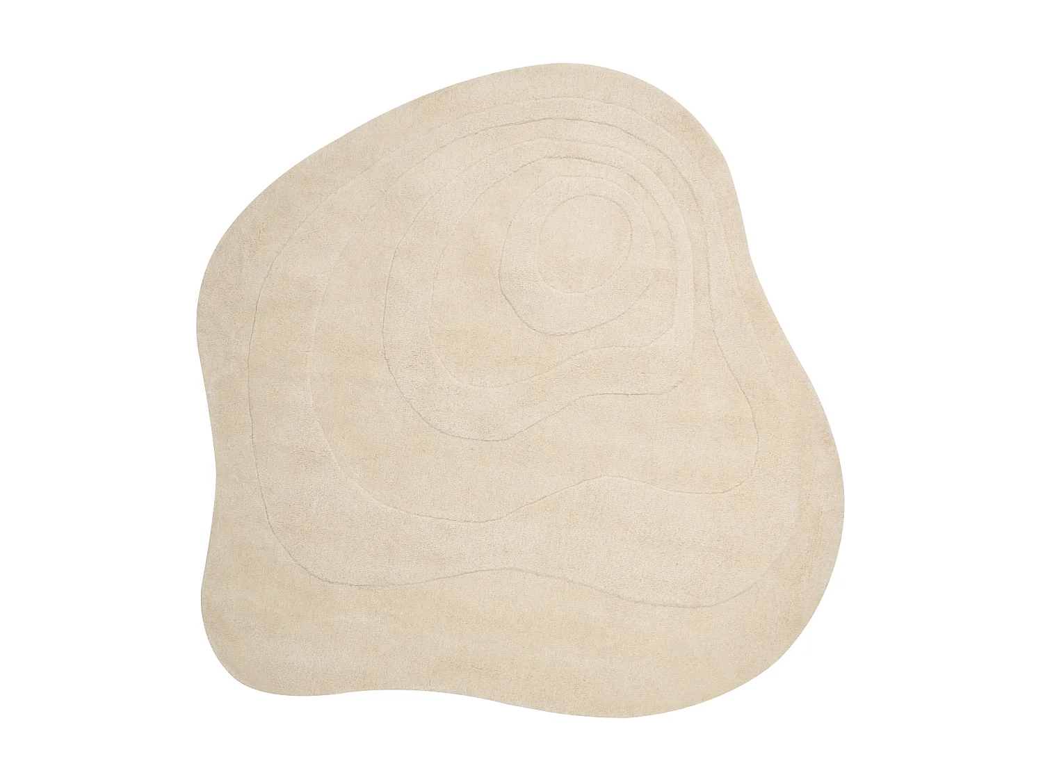 Teppich Viskose hellbeige 160 x 160 cm Kurzflor GORANO