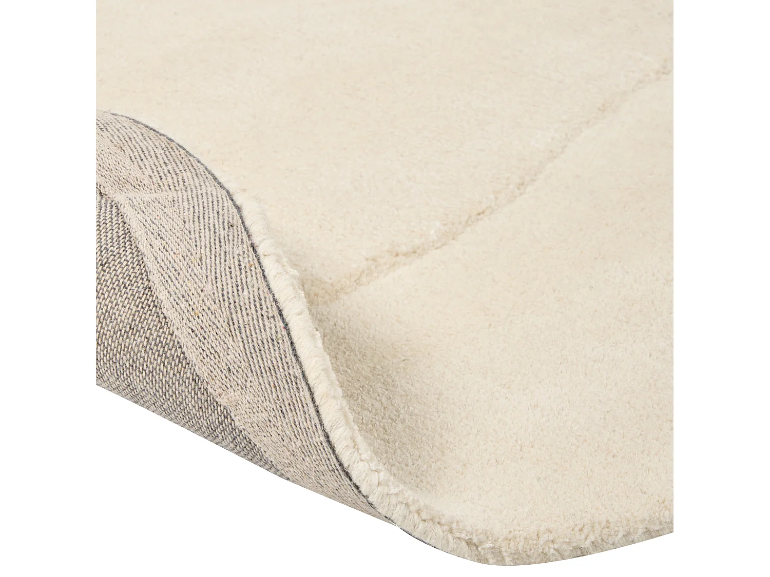 Teppich Viskose hellbeige 160 x 160 cm Kurzflor GORANO
