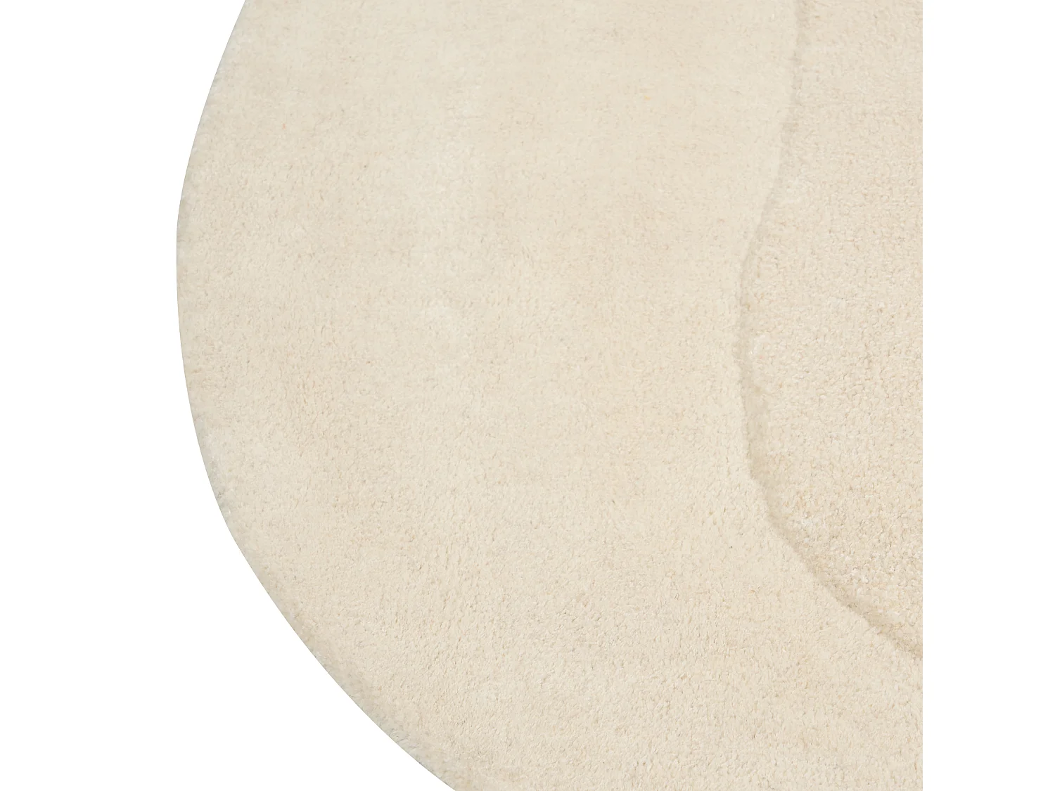 Teppich Viskose hellbeige 160 x 160 cm Kurzflor GORANO