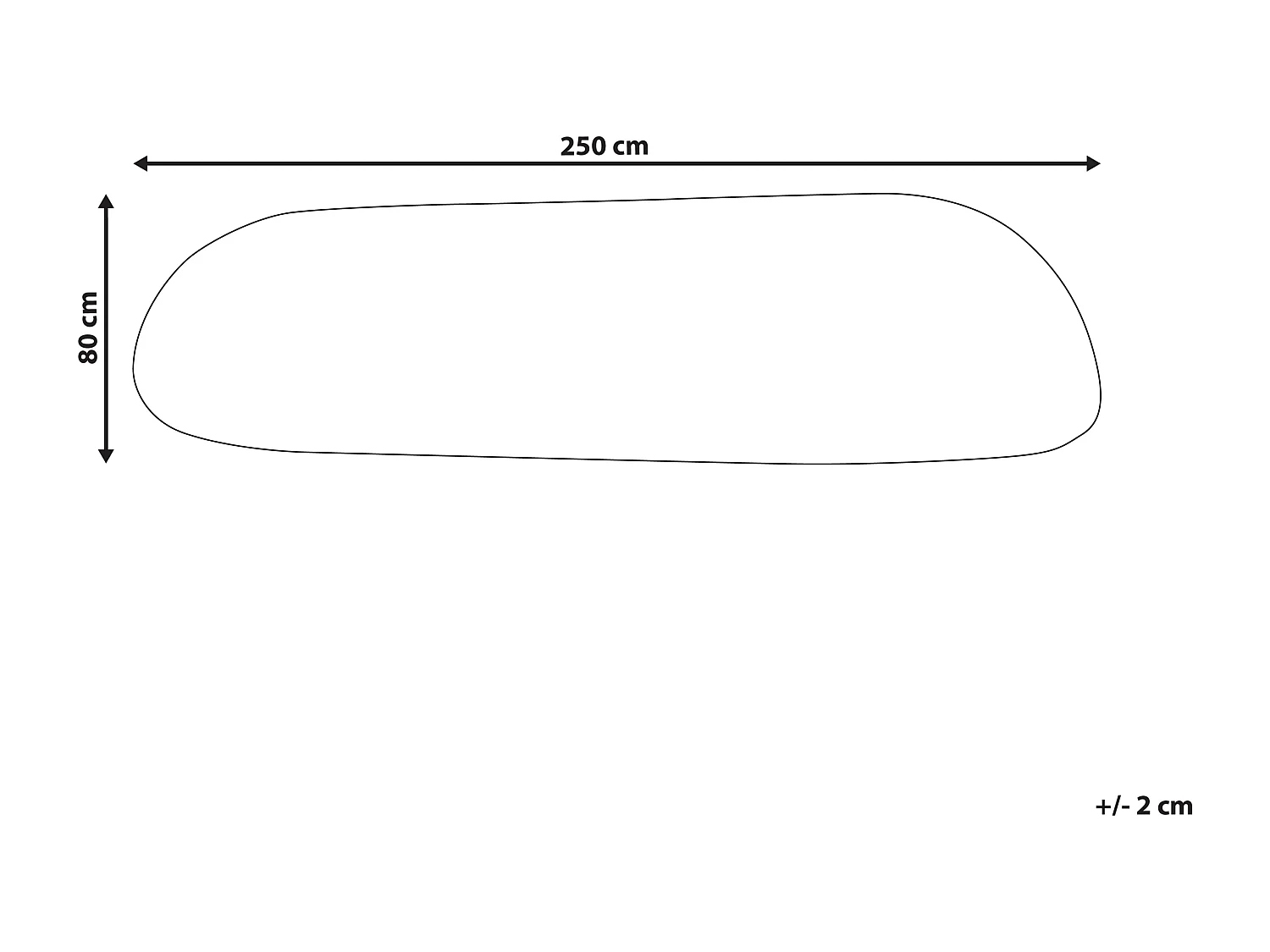 Vloerkleed viscose beige 80 x 250 cm BERANI