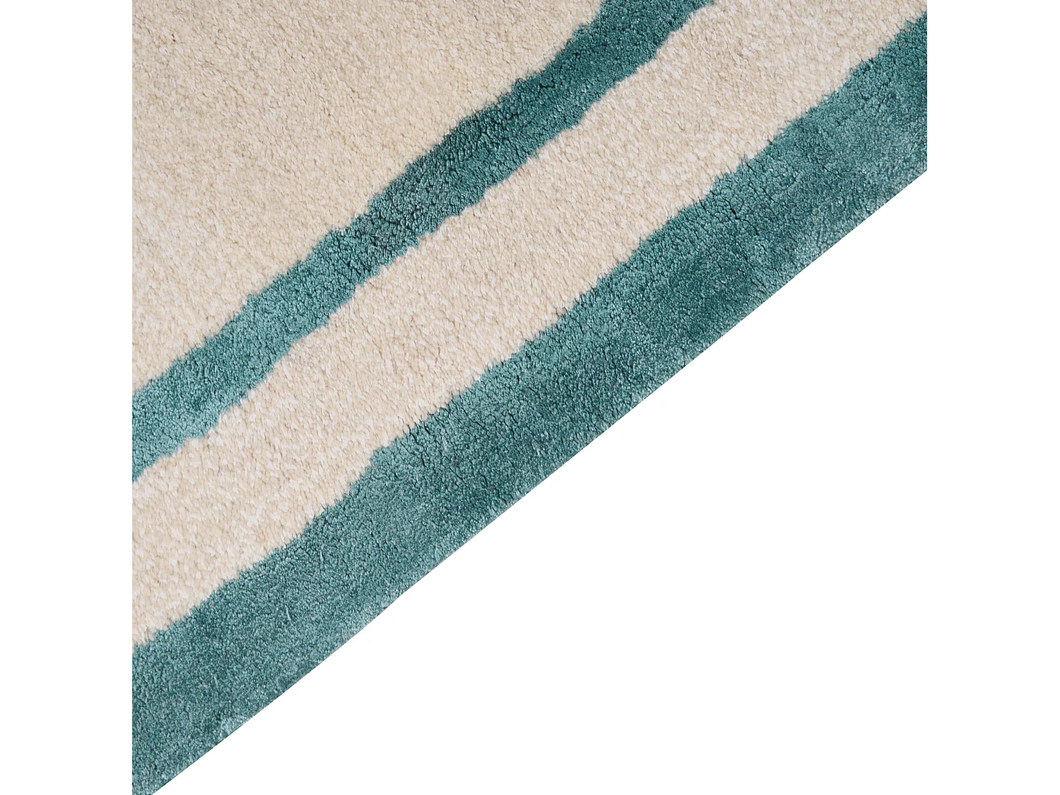 Teppich Viskose beige / blau 160 x 230 cm unregelmäßige Form mit Fransen Berwari