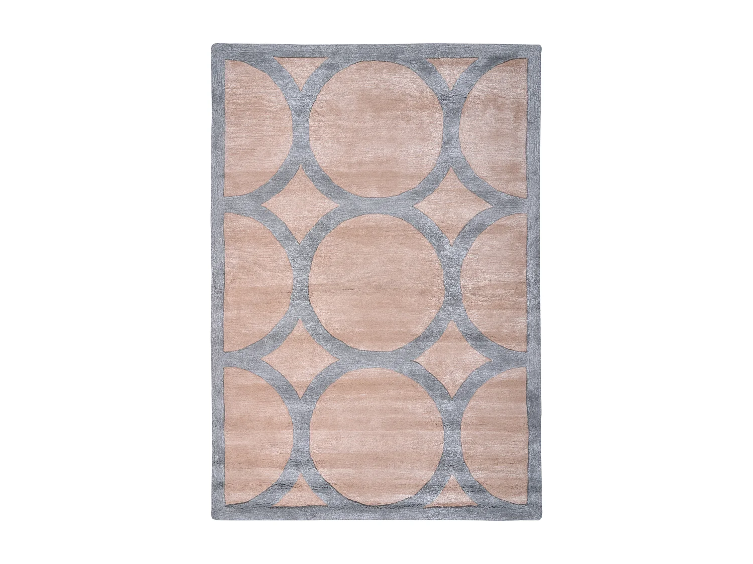 Teppich Viskose beige / grau 160 x 230 cm rechteckig mit modernem Muster Malan