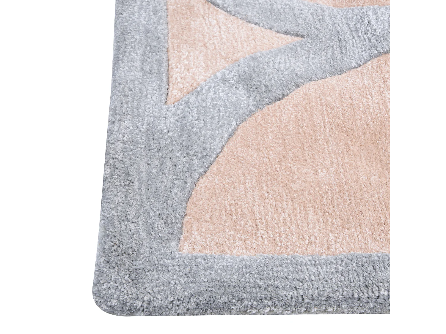 Tappeto viscosa beige e grigio 160 x 230 cm MALAN