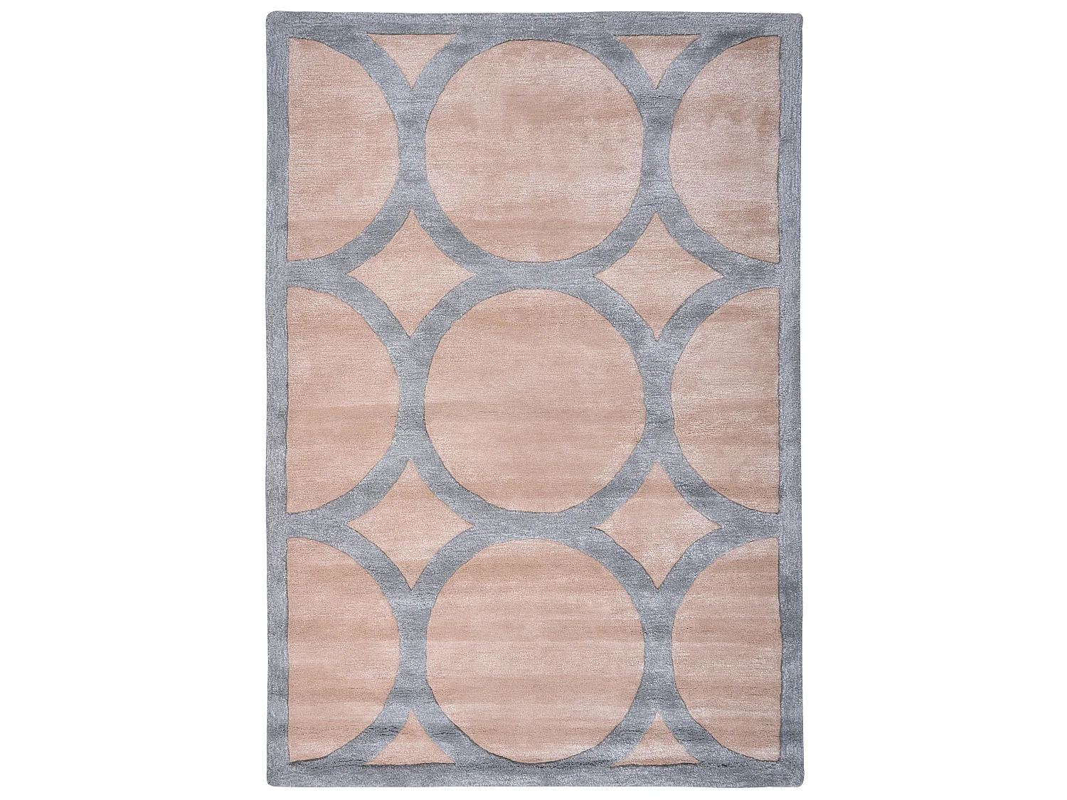 Vloerkleed viscose beige/grijs 160 x 230 cm MALAN