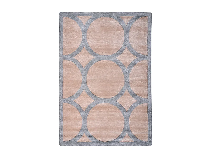 Teppich Viskose beige / grau 160 x 230 cm rechteckig mit modernem Muster Malan