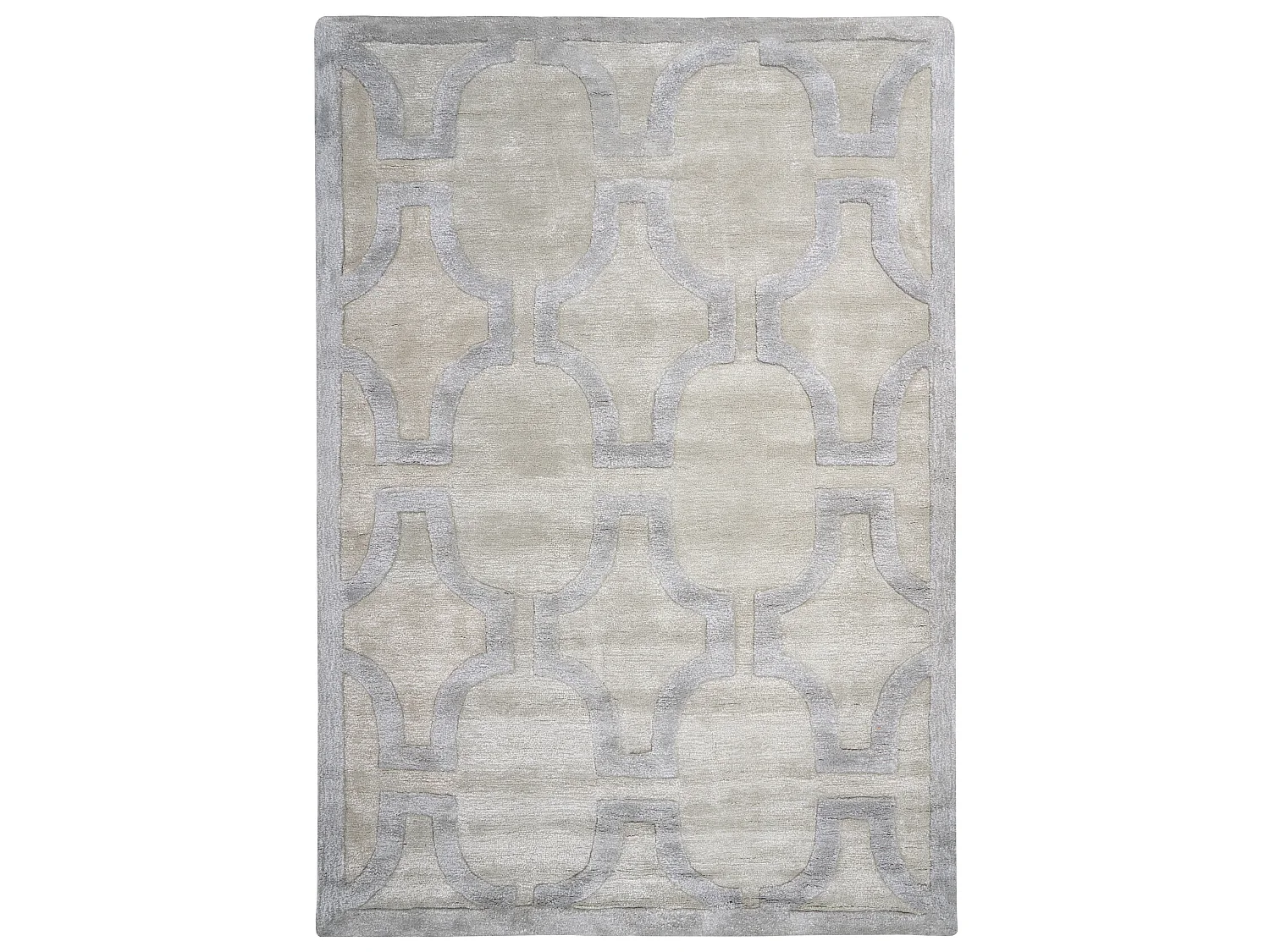 Tapis en viscose 160 x 230 cm beige et gris GWANI