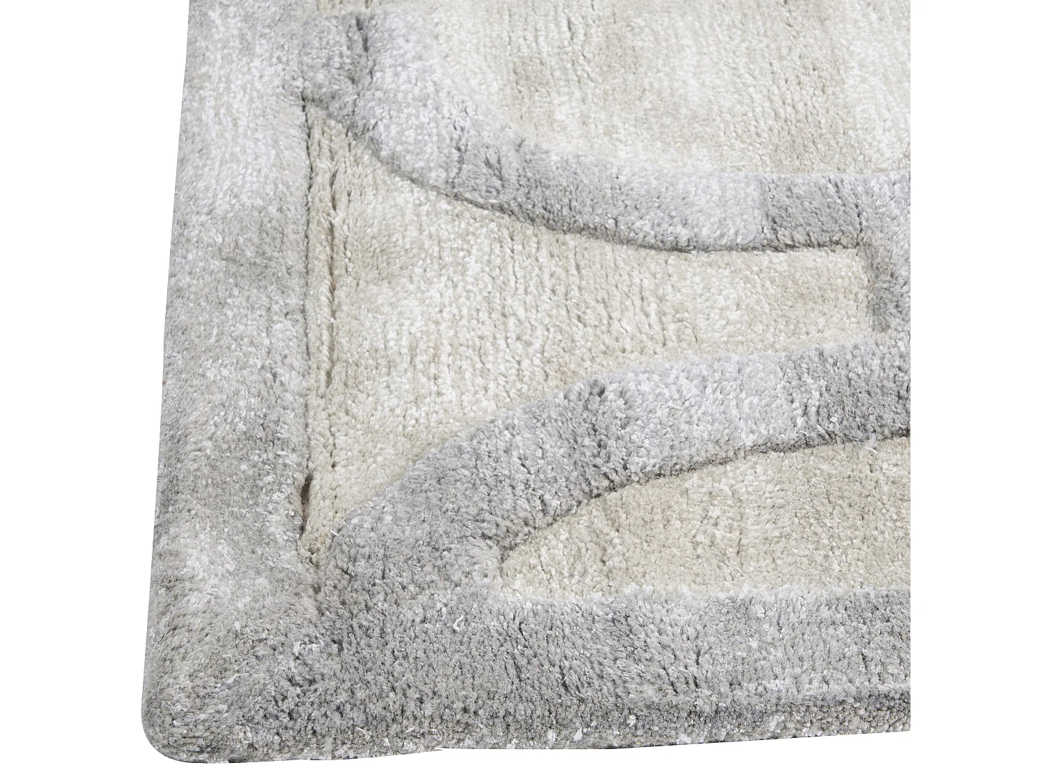 Tapis en viscose 160 x 230 cm beige et gris GWANI