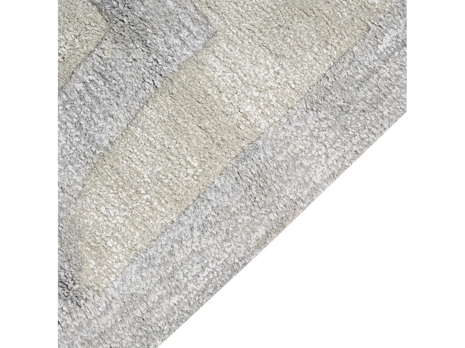 Tapis en viscose 160 x 230 cm beige et gris GWANI
