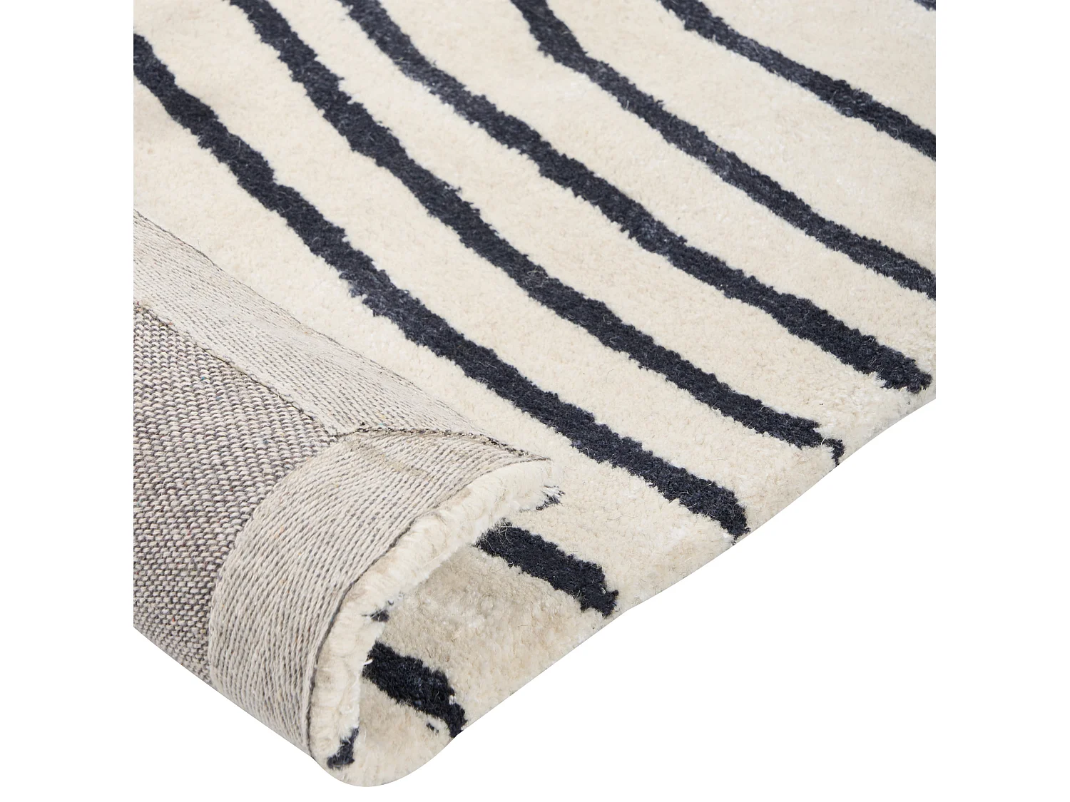 Vloerkleed viscose zwart/wit 200 x 300 cm RUMRA