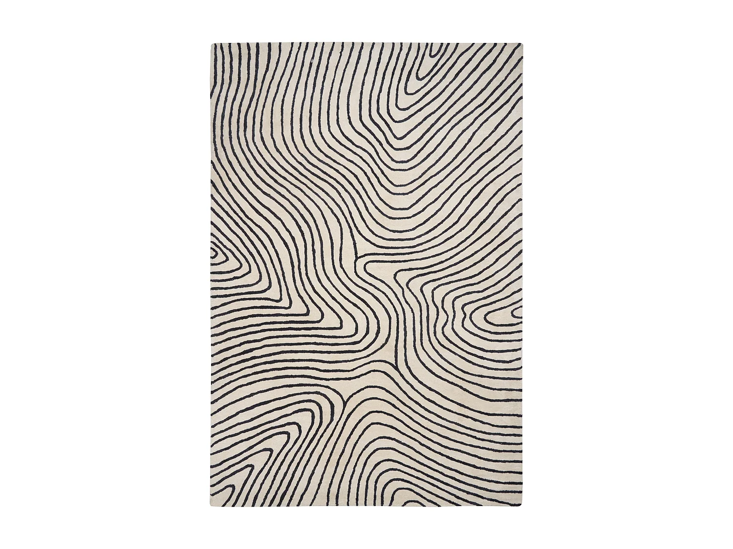 Dywan z wiskozy 200 x 300 cm czarno-biały RUMRA