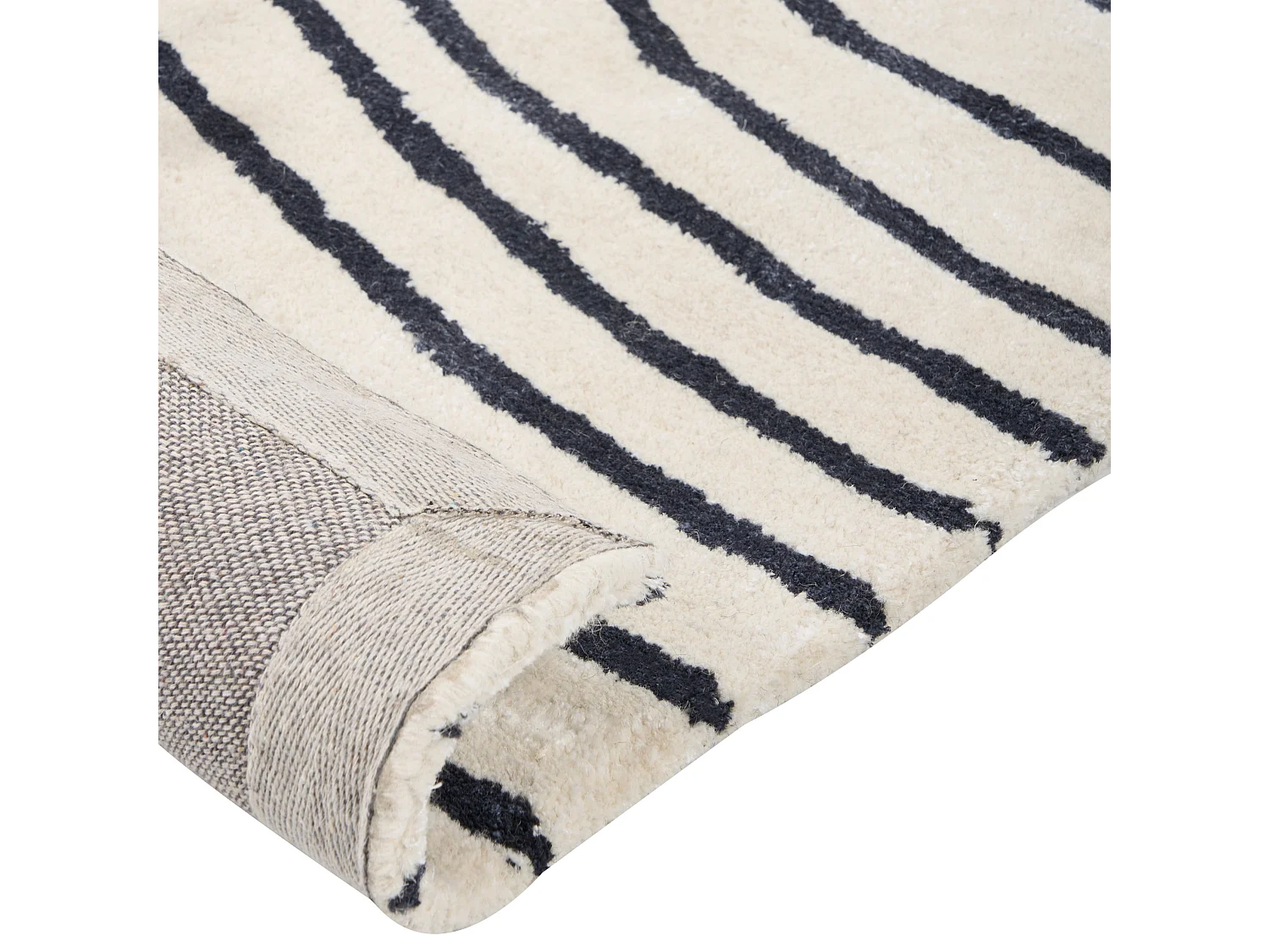 Dywan z wiskozy 200 x 300 cm czarno-biały RUMRA