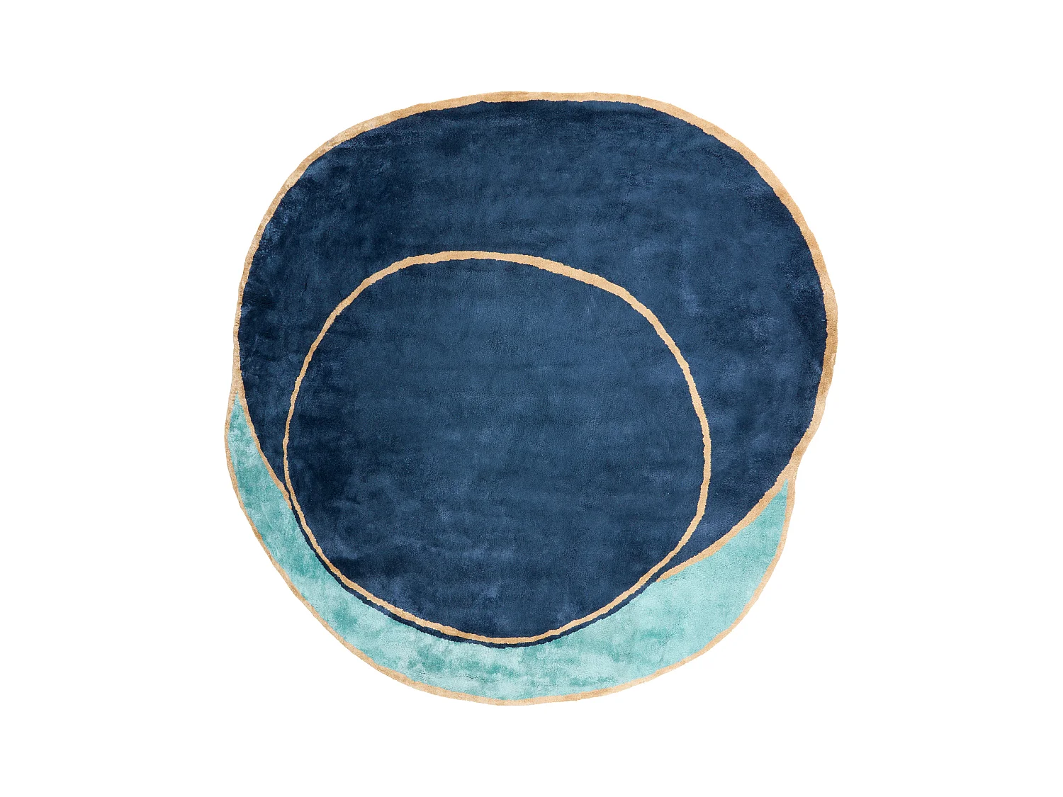 Tapis KANRACH Bleu marine 200 x 200 cm Soie artificielle