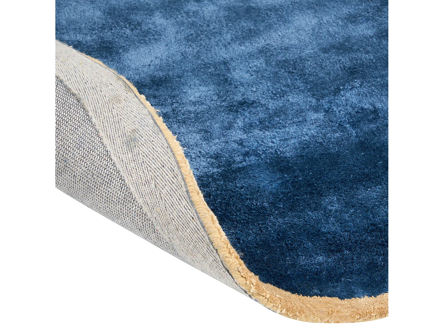 Tapis KANRACH Bleu marine 200 x 200 cm Soie artificielle