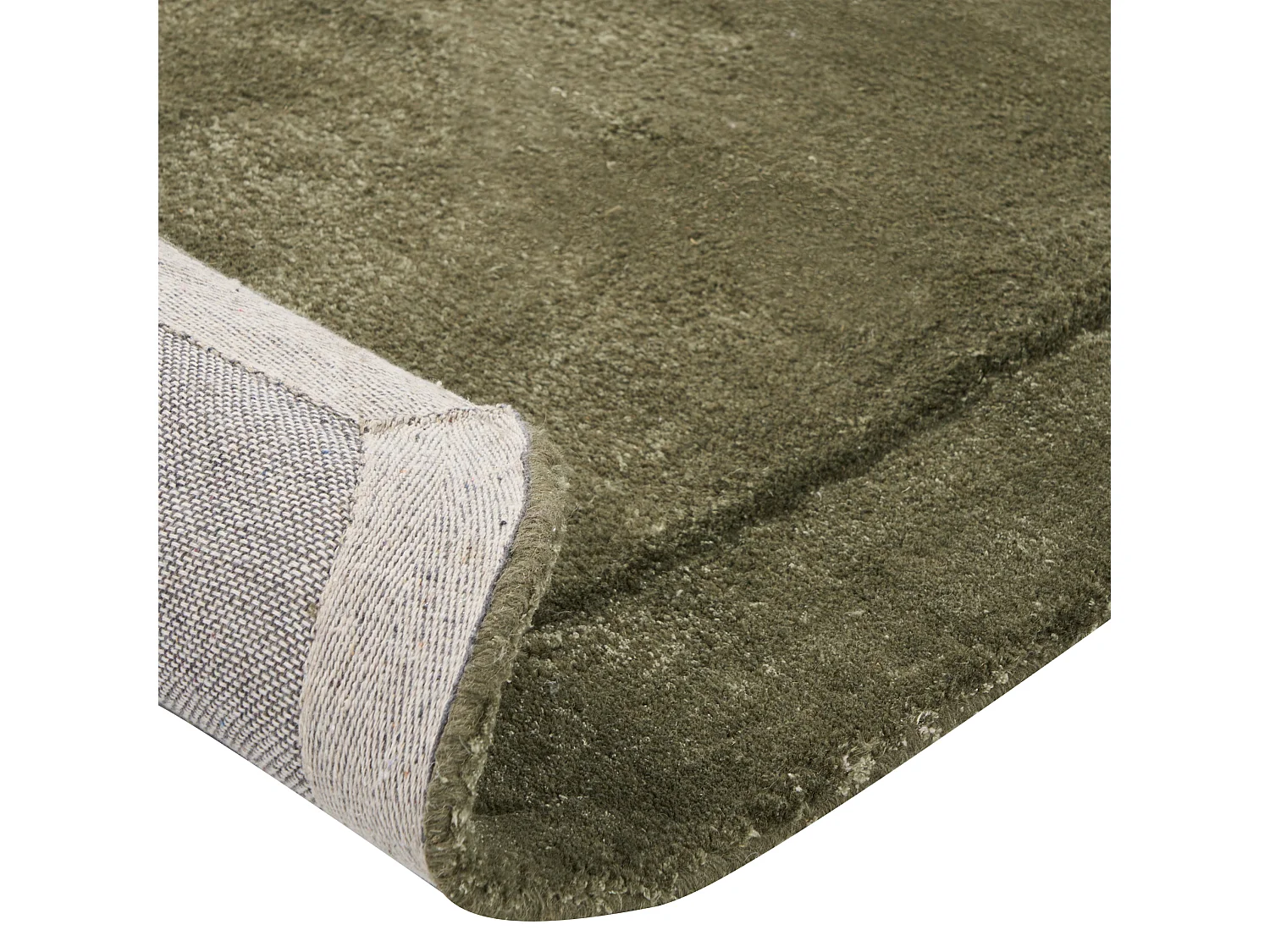 Tapis BERANI Vert foncé 80 x 250 cm Soie artificielle