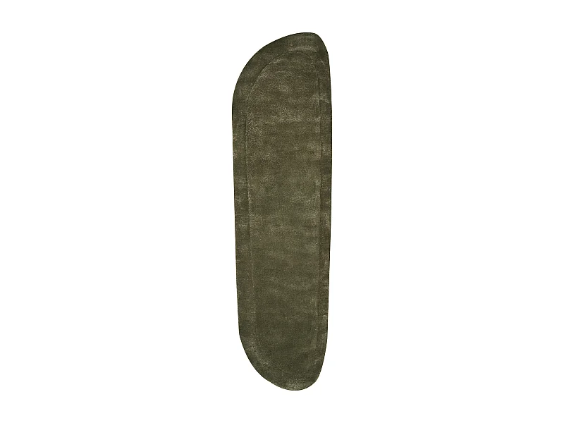 Tapis BERANI Vert foncé 80 x 250 cm Soie artificielle