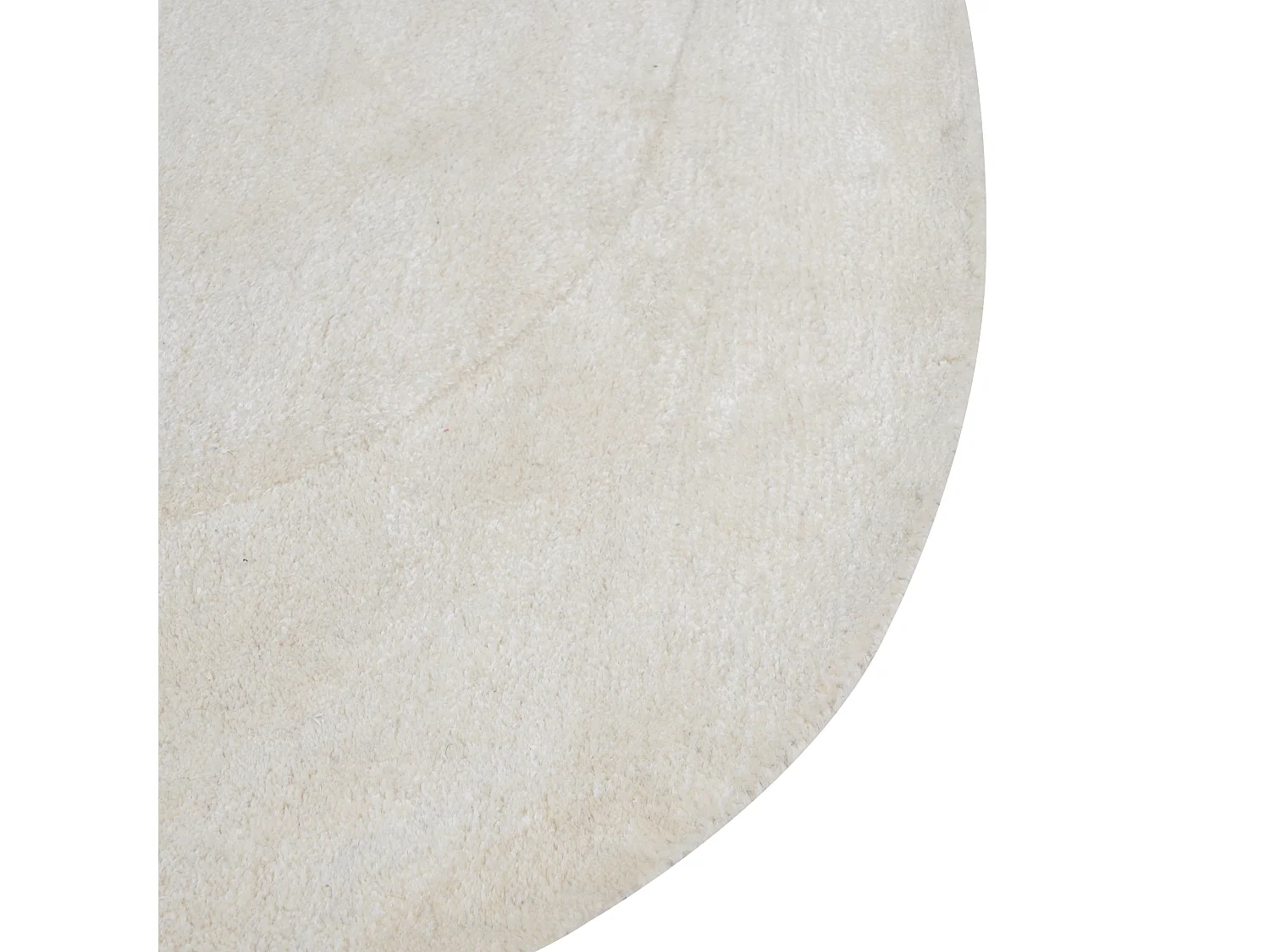 Teppich Viskose weiß/cremeweiß 200x300 cm unregelmäßige Form handgetuftet Mitha