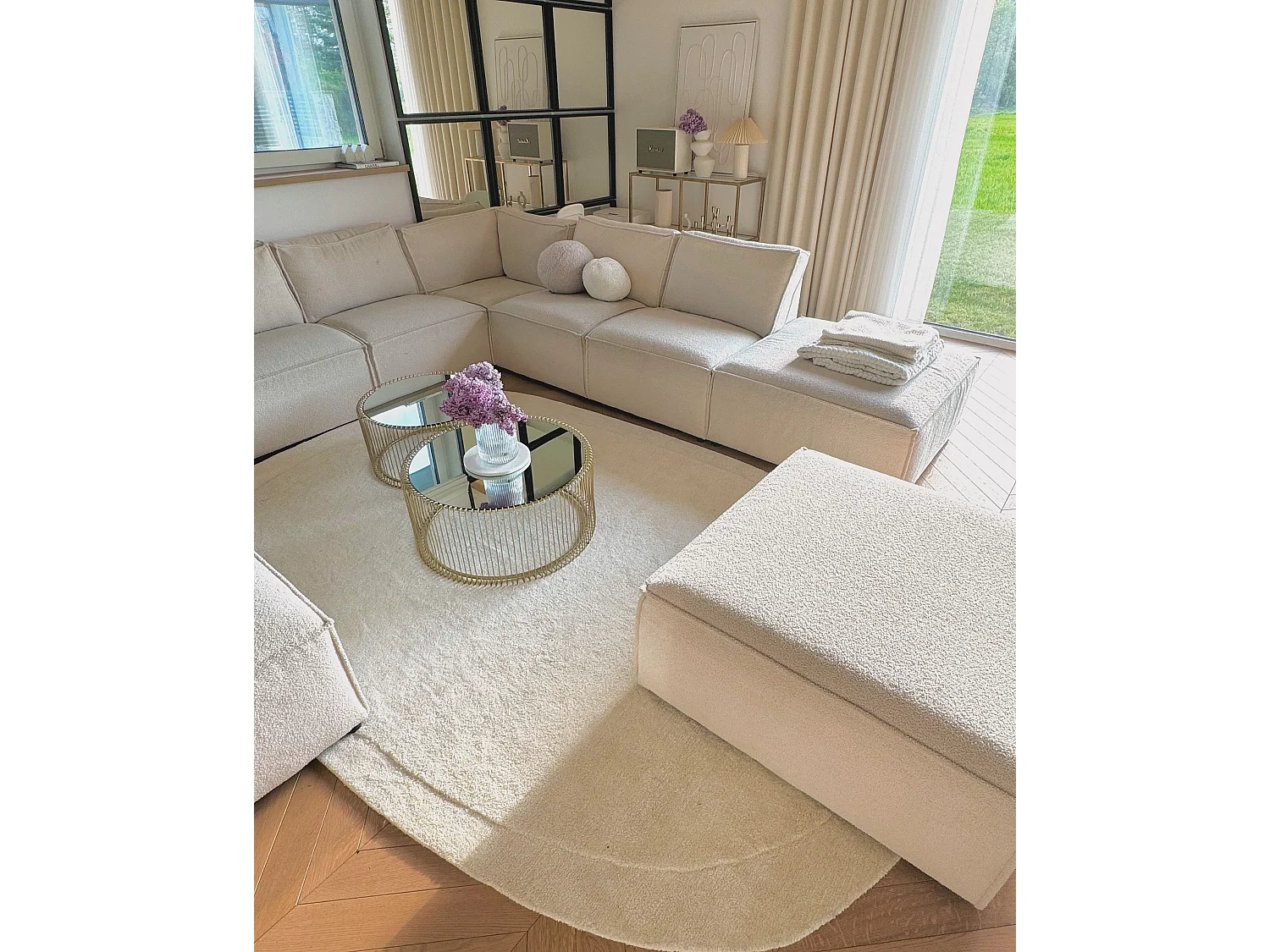 Tapis en viscose 200 x 300 cm blanc cassé MITHA