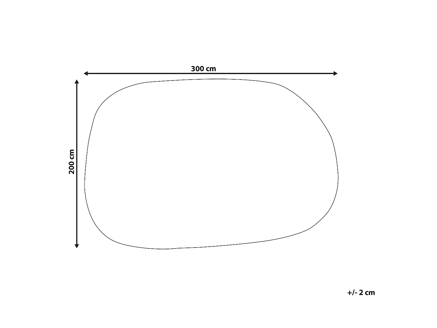 Tappeto viscosa bianco sporco 200 x 300 cm MITHA